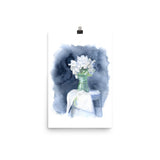White Peonies Watercolor