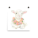 Lamb Floral Watercolor