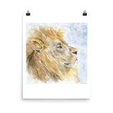 Lion Profile Watercolor