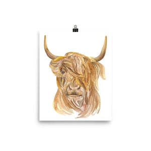 Highland Cow Watercolor