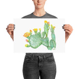 Prickly Pear Cactus Watercolor
