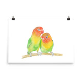 Love Birds watercolor art print