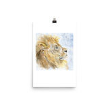 Lion Profile Watercolor