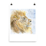 Lion Profile Watercolor