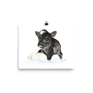 Calf Watercolor Baby Cow