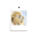 Lion Profile Watercolor