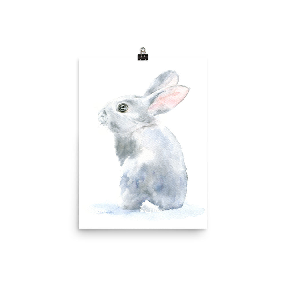 Gray Bunny Rabbit Watercolor – Susan Windsor