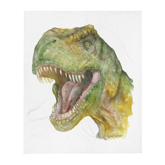 T. rex Dinosaur Watercolor Throw blanket - 50×60
