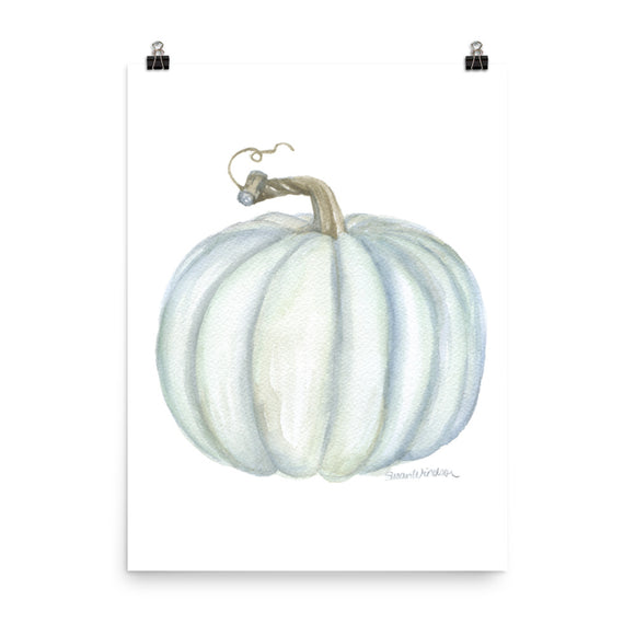 Gray Pumpkin Watercolor