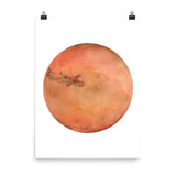 Mars Planet Watercolor art print