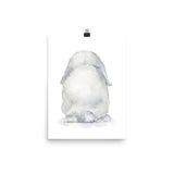 Mini Lop Rabbit Back Watercolor
