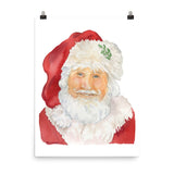 Santa Claus Christmas Watercolor Print