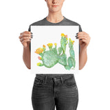 Prickly Pear Cactus Watercolor