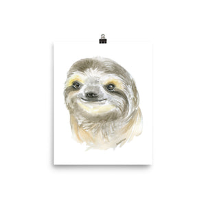 Sloth Face watercolor