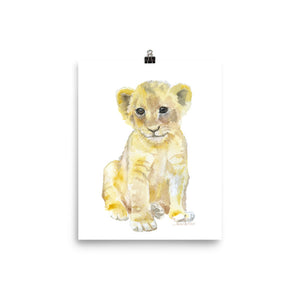 Lion Cub Watercolor