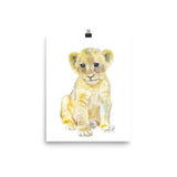 Lion Cub Watercolor