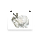 Gray Bunny Rabbit Watercolor 2