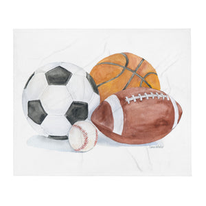 Sports Balls Throw Blanket