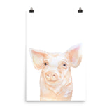 Pink Pig Watercolor