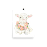 Lamb Floral Watercolor