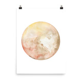 Pluto Planet Watercolor art print