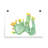 Prickly Pear Cactus Watercolor