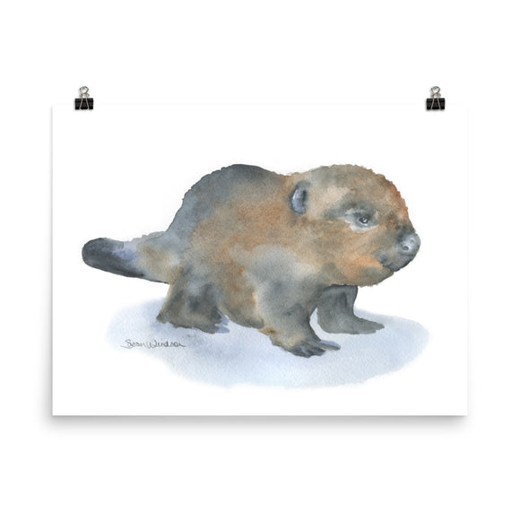 Baby Beaver Watercolor