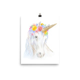 Watercolor Unicorn Flower Crown