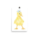 Duckling Floral Watercolor