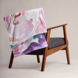 Abstract Peonies Throw Blanket