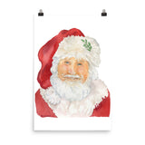 Santa Claus Christmas Watercolor Print