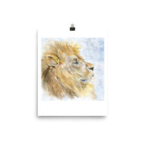 Lion Profile Watercolor