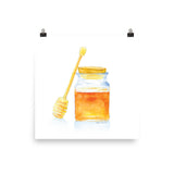 Honey Jar Watercolor Poster
