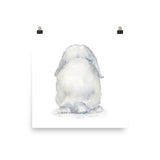 Mini Lop Rabbit Back Watercolor