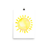 Sun Watercolor Art Print