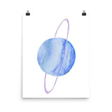 Uranus Planet Watercolor art print