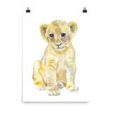 Lion Cub Watercolor