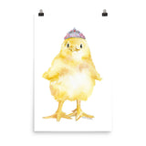 Chick with Tiara Watercolor