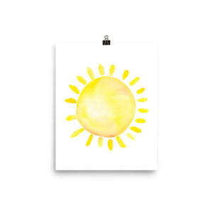 Sun Watercolor Art Print