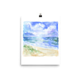 Abstract Beach and Sand Dunes Watercolor