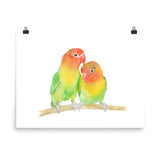 Love Birds watercolor art print