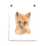 Baby Fox Face Watercolor