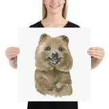Quokka Watercolor Print - Australian Animals