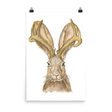 Jackalope Watercolor Painting Print