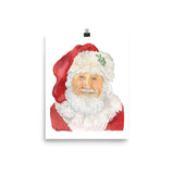 Santa Claus Christmas Watercolor Print