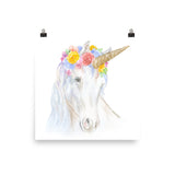 Watercolor Unicorn Flower Crown
