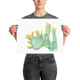 Prickly Pear Cactus Watercolor