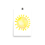 Sun Watercolor Art Print