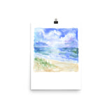 Abstract Beach and Sand Dunes Watercolor