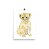 Lion Cub Watercolor